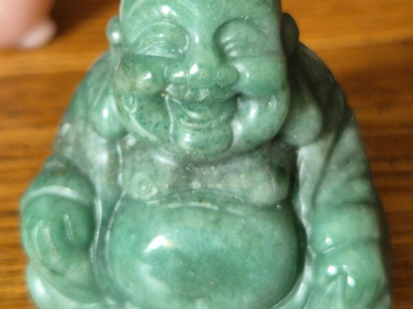 Boudha rieur quartz vert