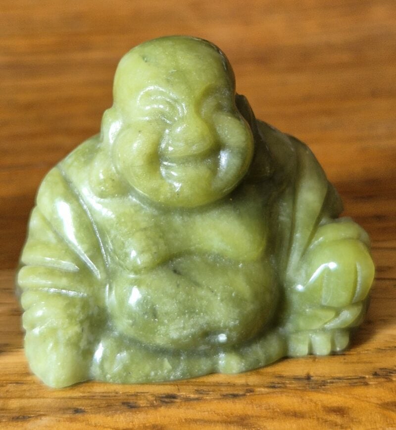 Boudha rieur jade vert