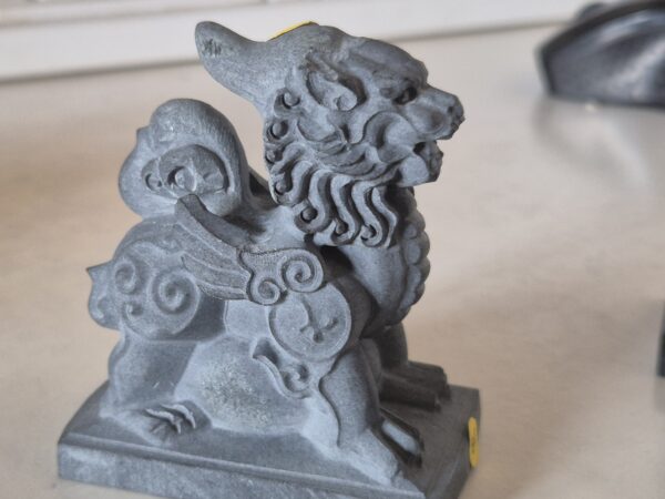 Chien foo ardoise grise