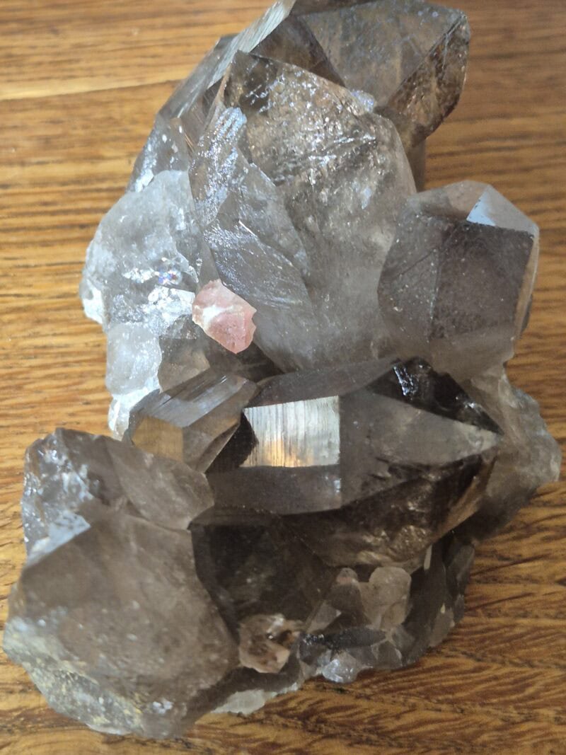 Fluorite rose quartz fumé Mont Blanc