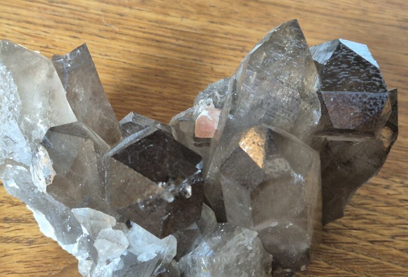 Fluorite rose quartz fumé Mont Blanc