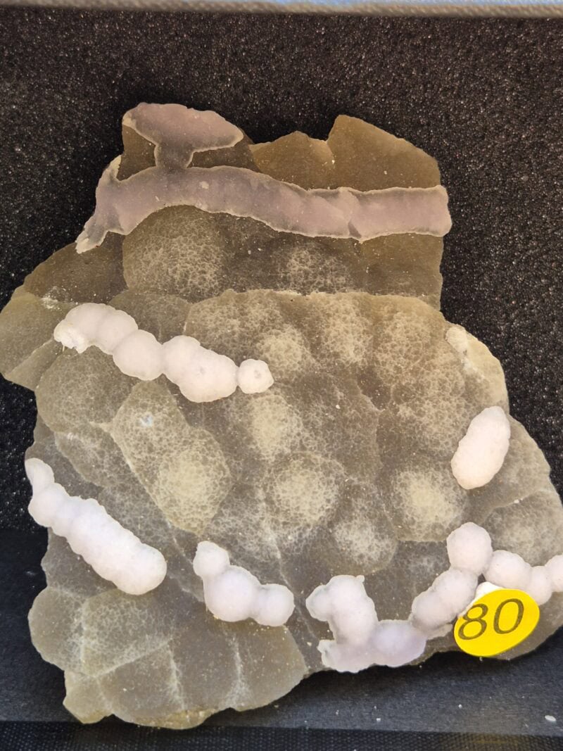 Fluorite botryoïdale verte et Calcite