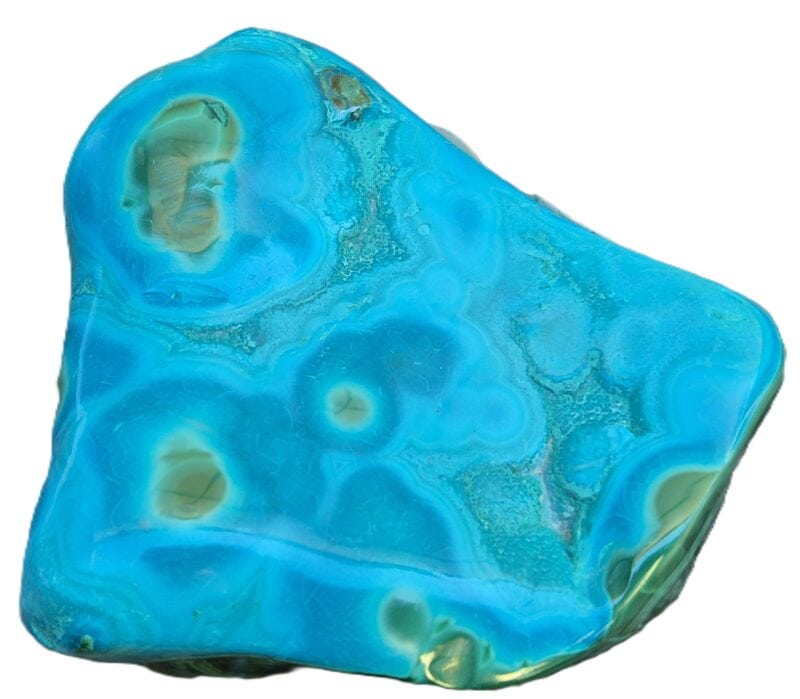 Malachite et Chrysocolle polis