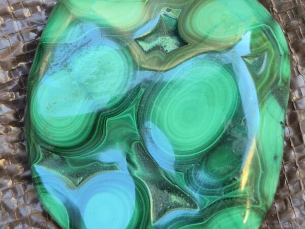 Malachite verte polie