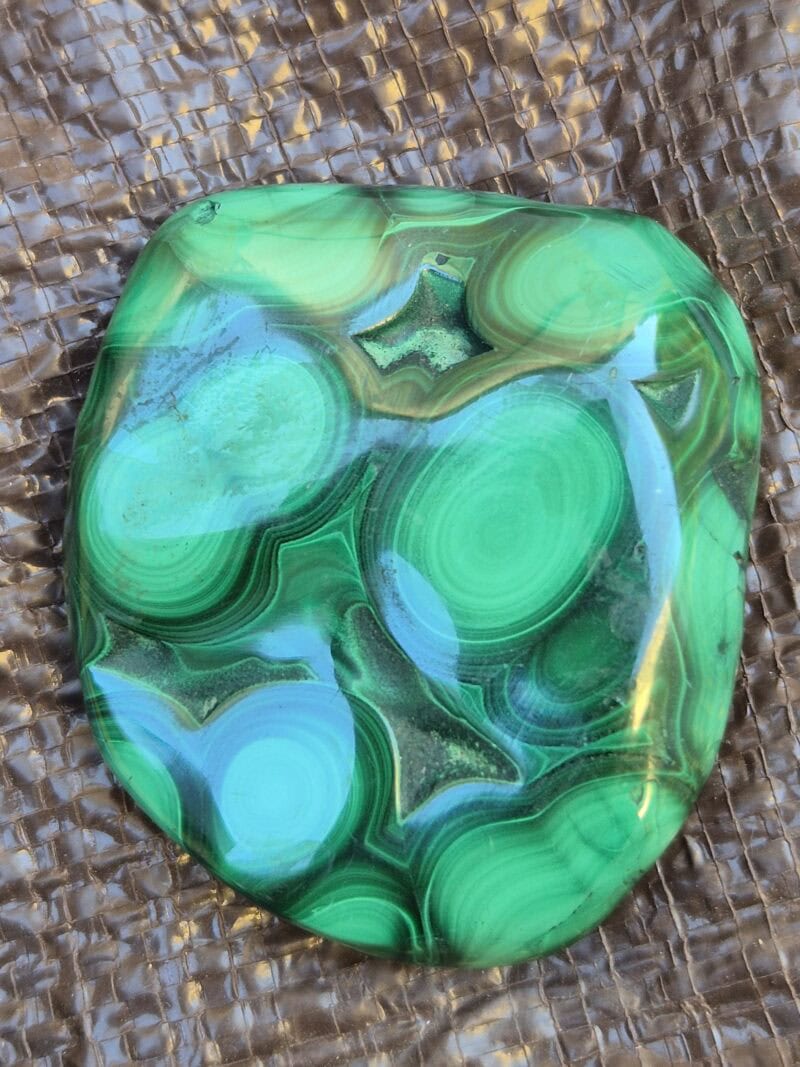 Malachite verte polie