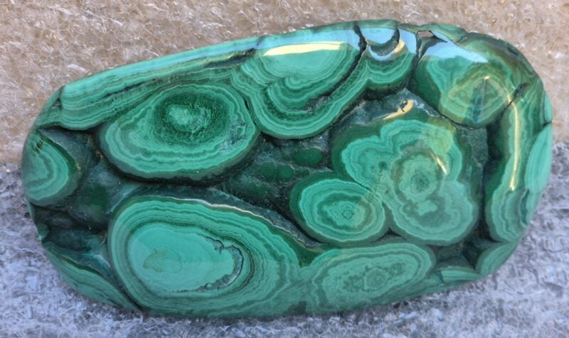 Malachite plaque polie