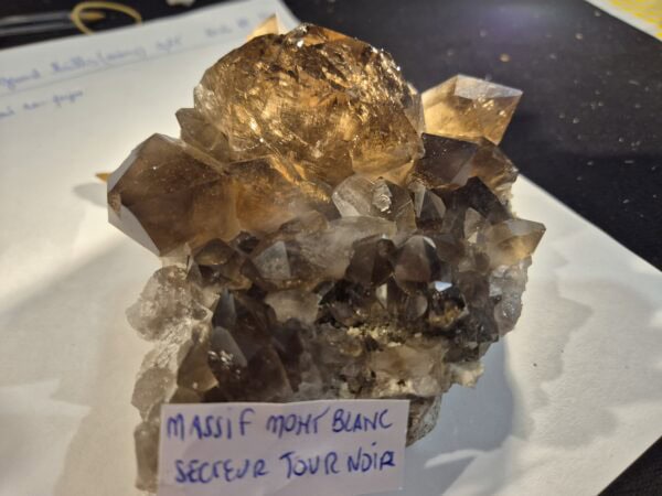 Quartz peigne fumé Mont Blanc