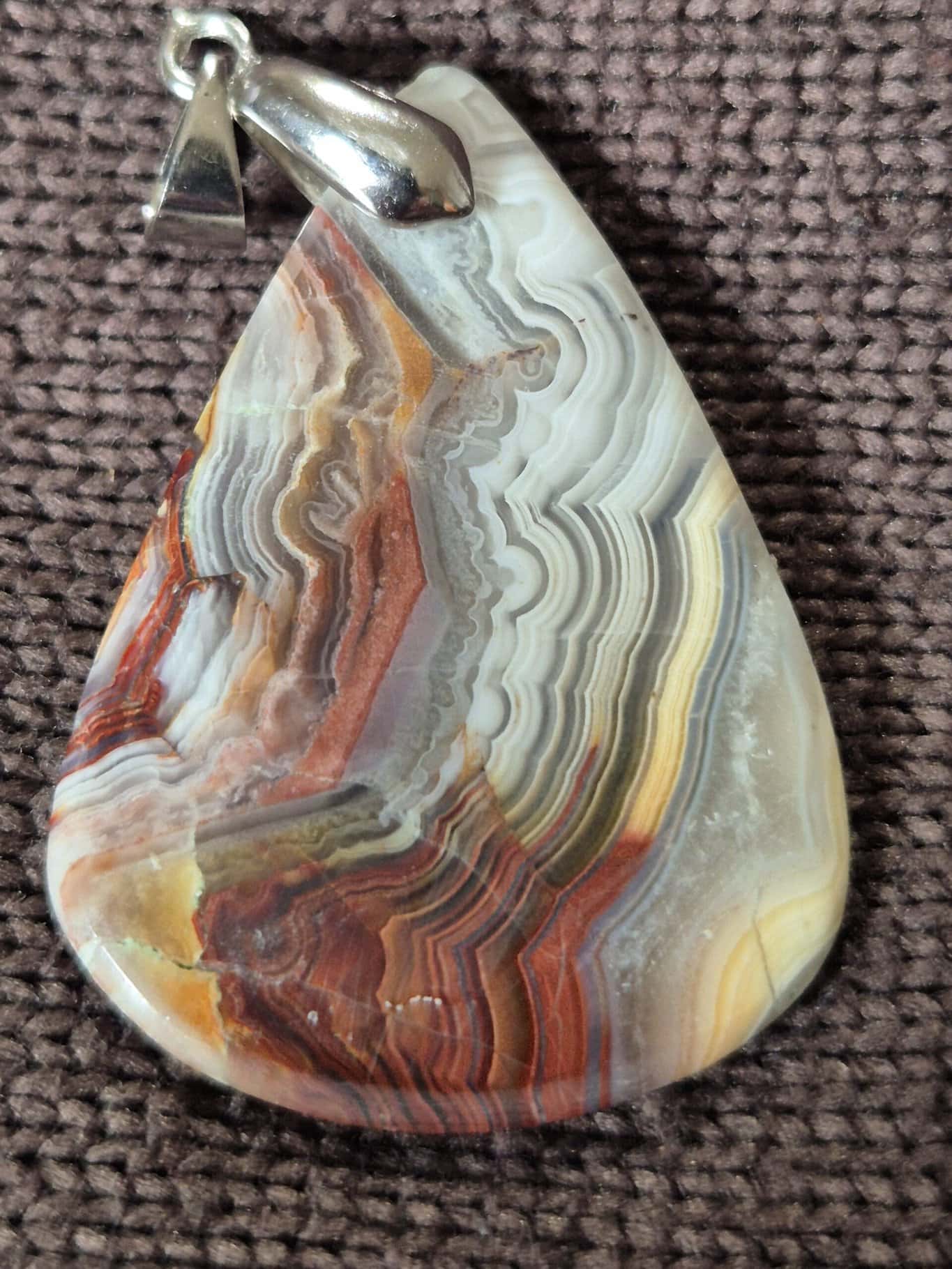 Agate Crazy Lace losange