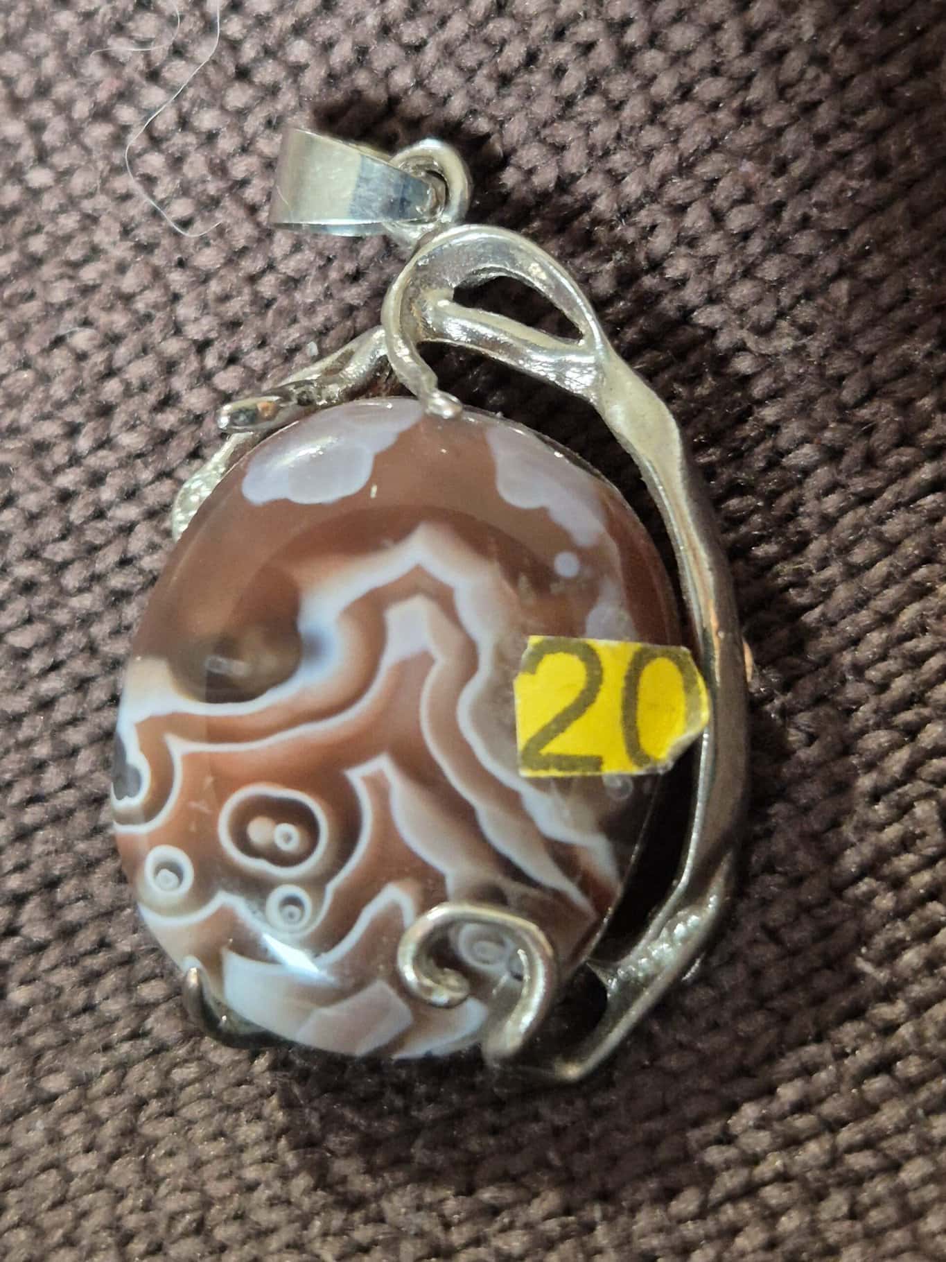 Agate Crazy Lace enchassée