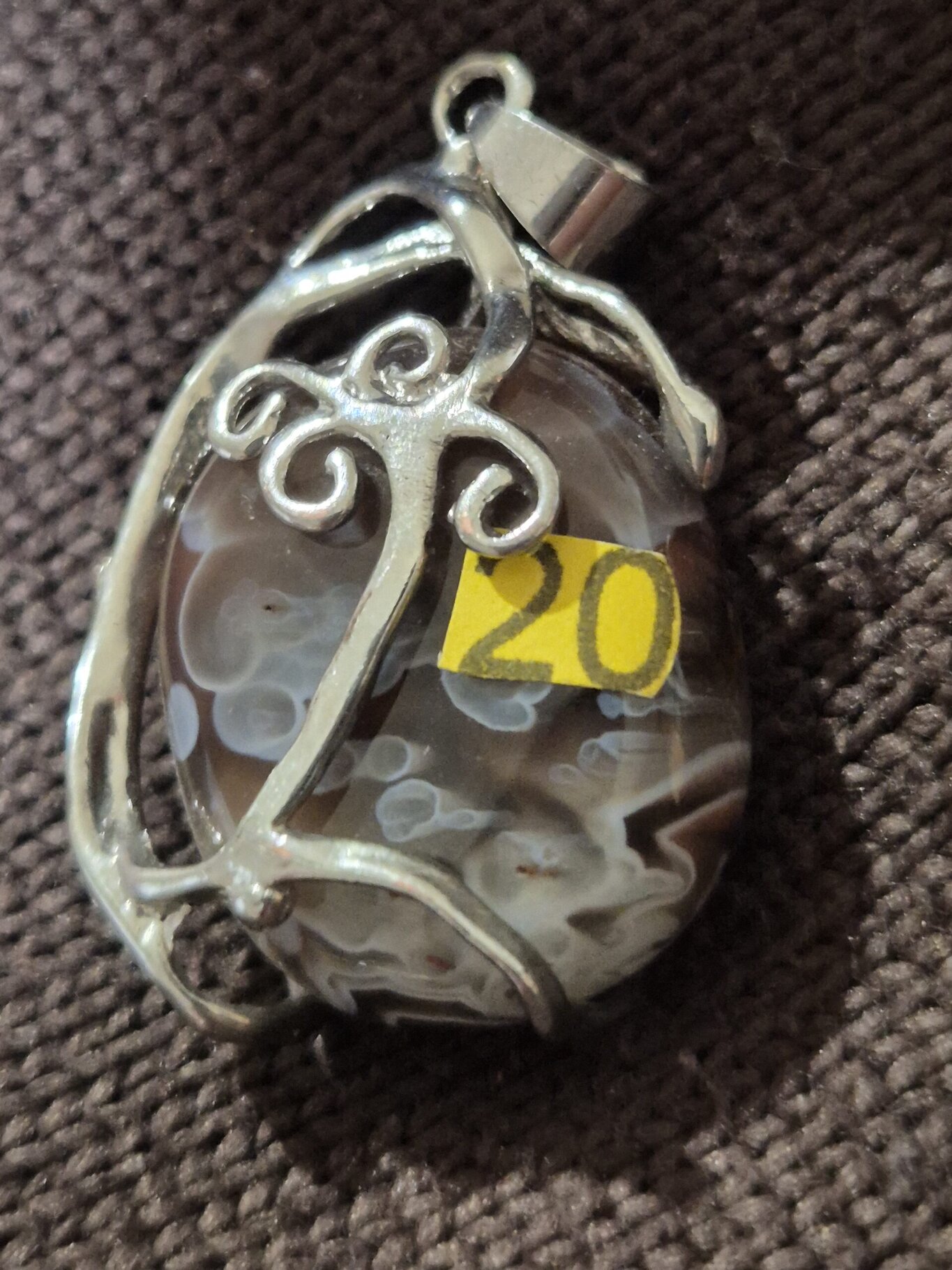 Agate Crazy Lace enchassée