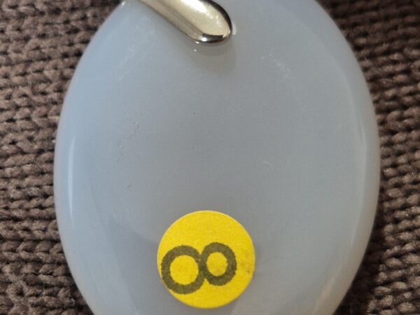 Agate Grise perçage frontal