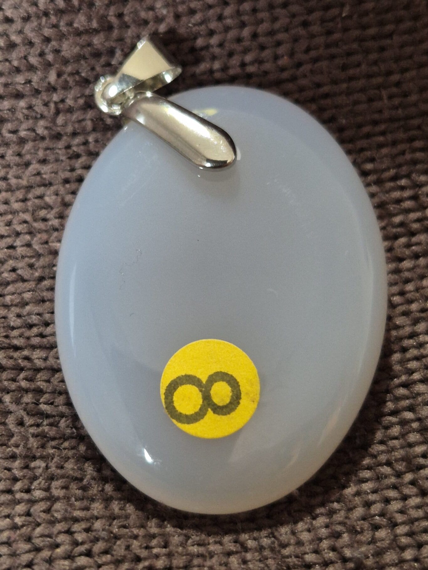 Agate Grise perçage frontal