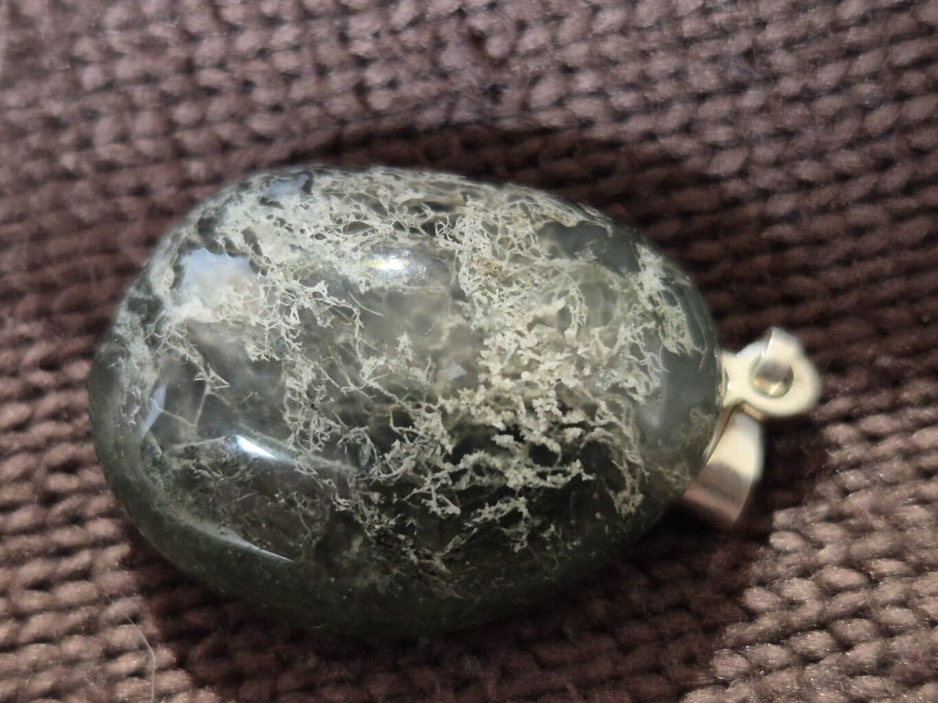 Agate Feuille Inde bélière1 – Image 2