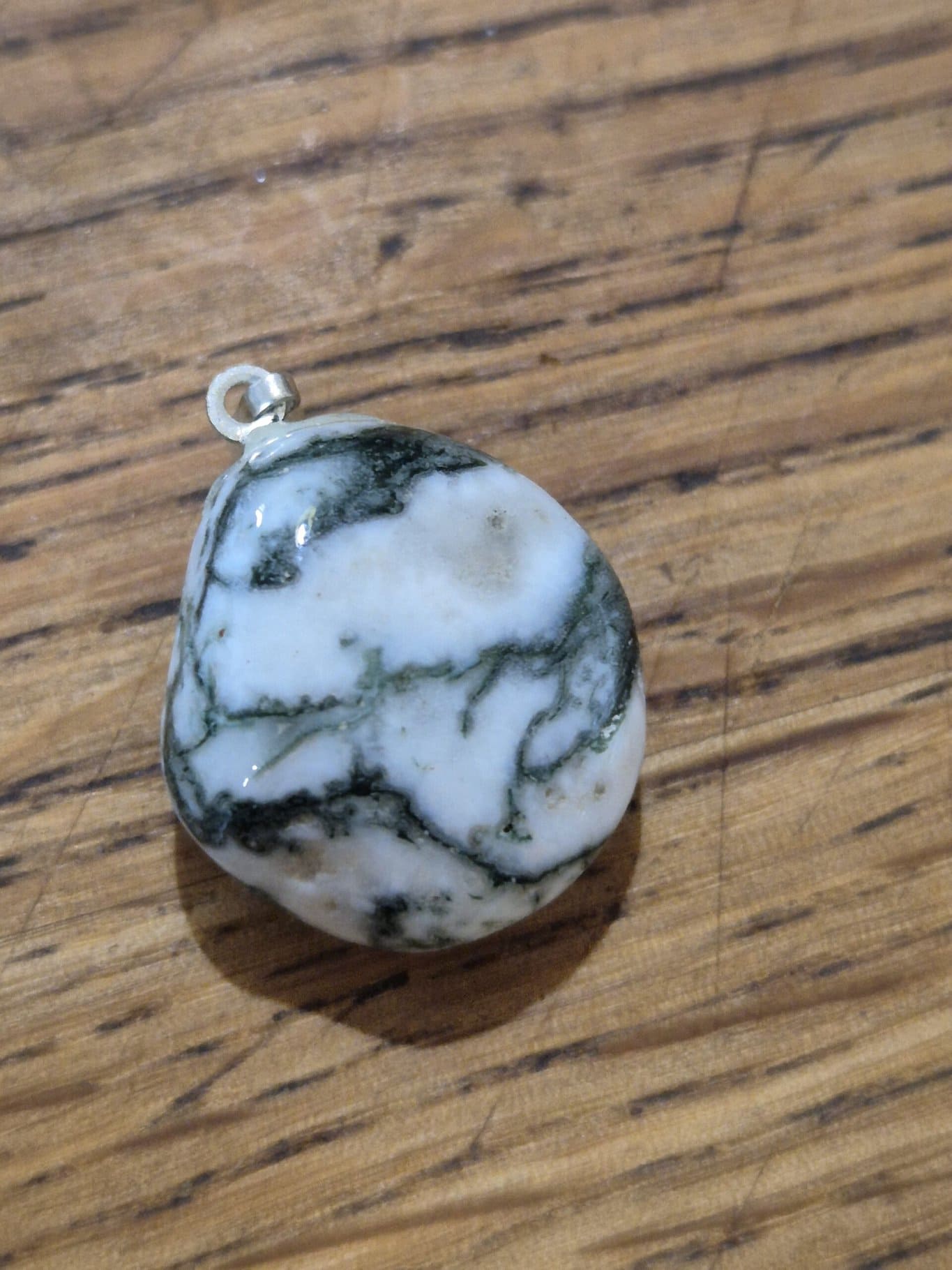 Agate Feuillage bélière