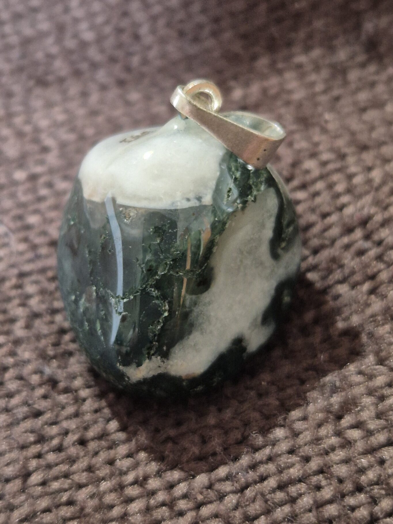 Agate Feuille bélière