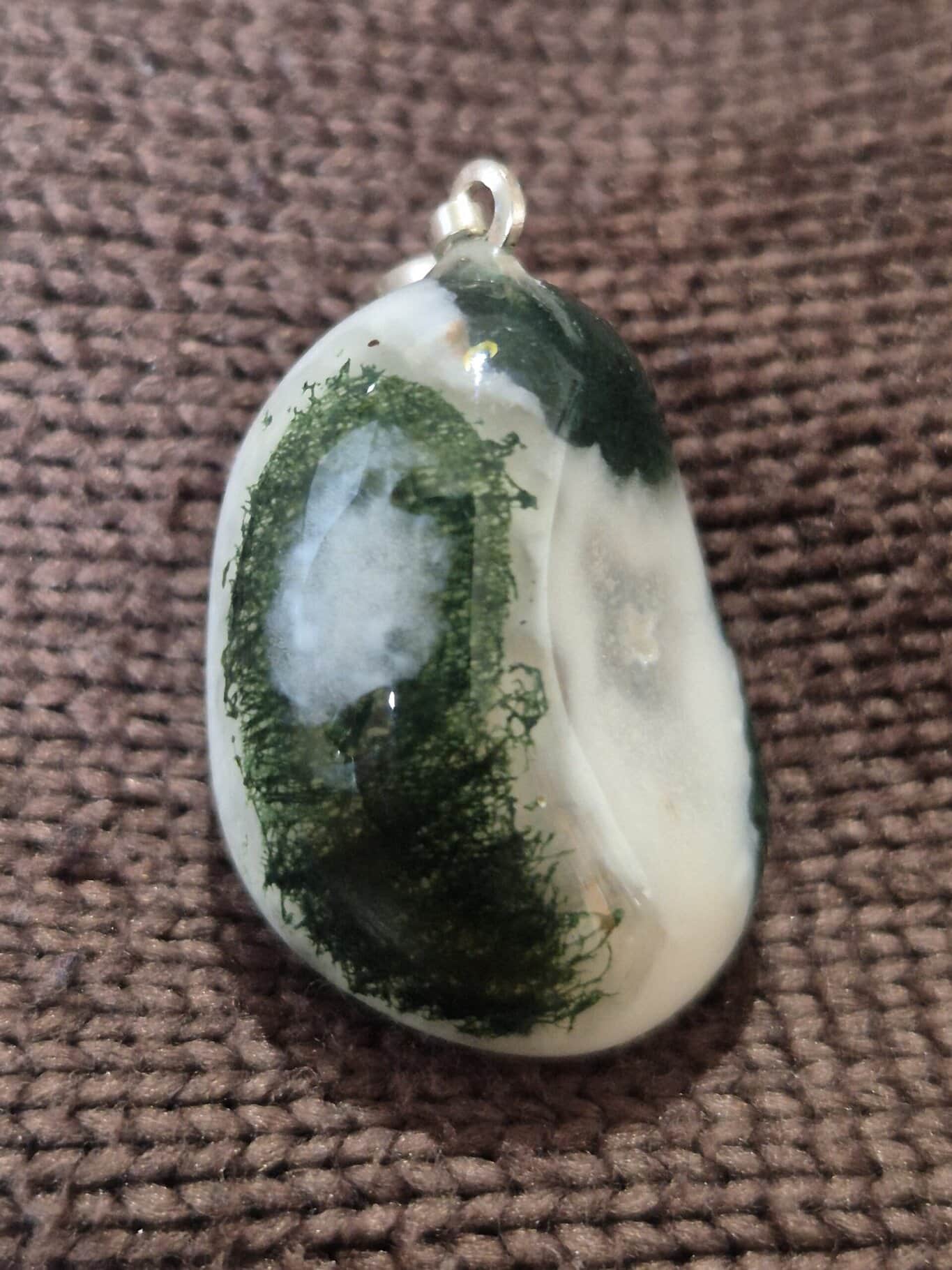 Agate Feuille Inde bélière – Image 2