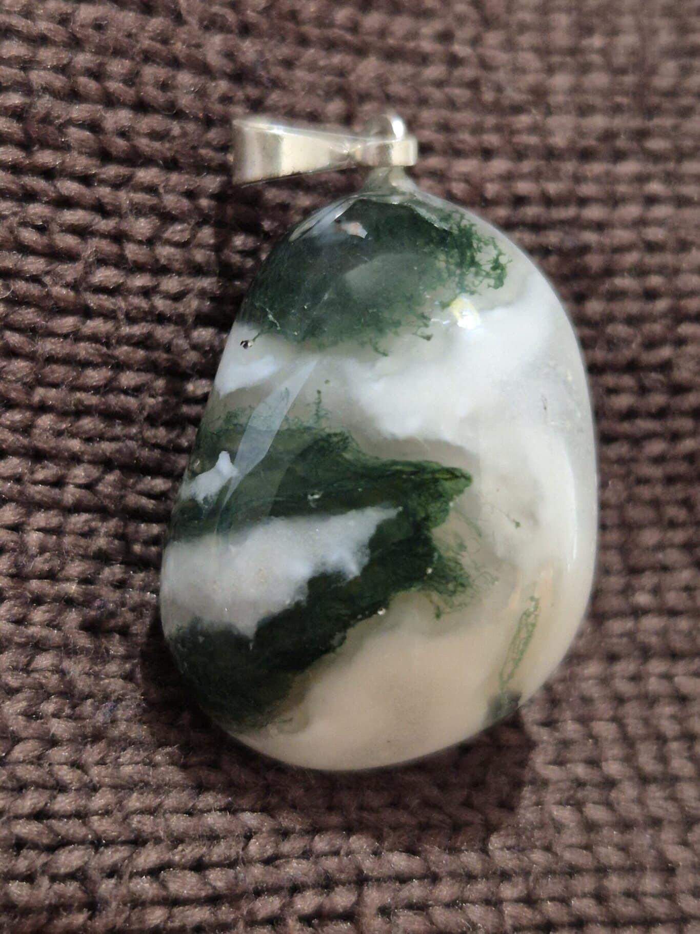 Agate Feuille Inde bélière