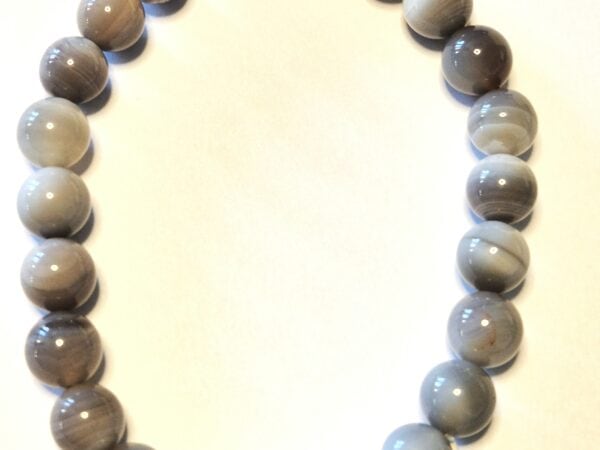 Bracelet Agate Grise naturelle 8mm