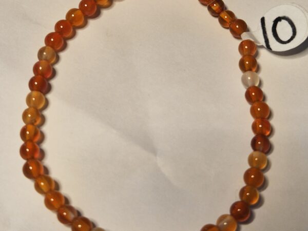 Bracelet Cornaline orange 4mm