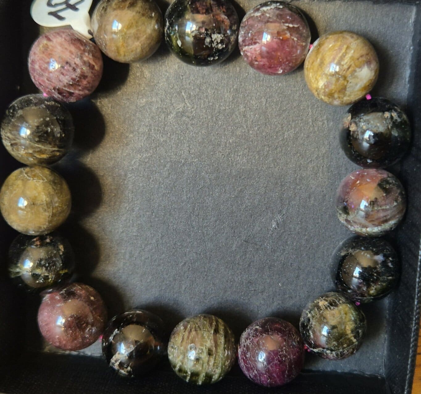 Bracelet Tourmaline mixte 14mm