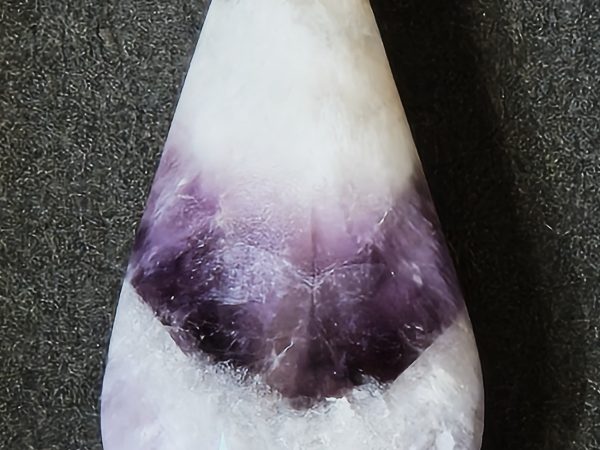 Améthyste chevron goutte pendentif