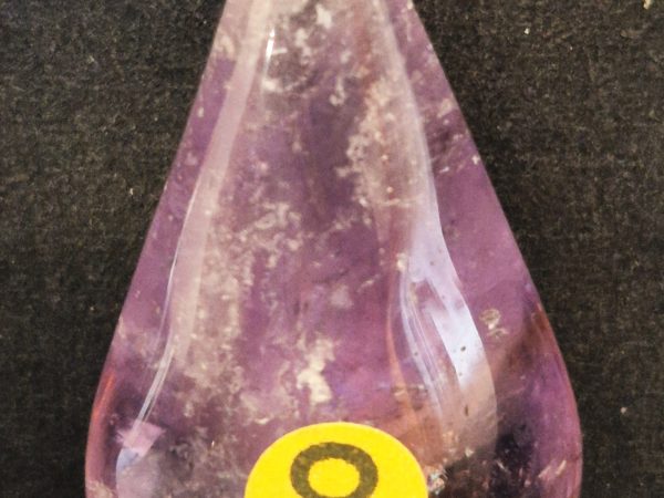 Améthyste goutte bélière métal