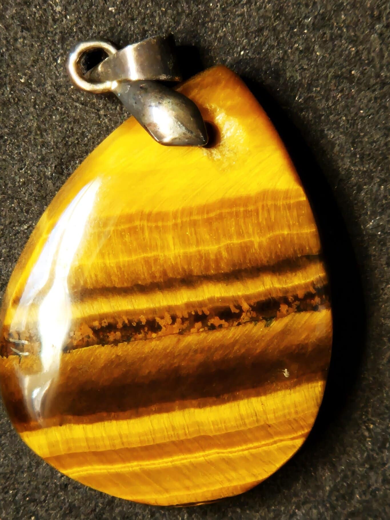 Oeil de tigre pendentif larme
