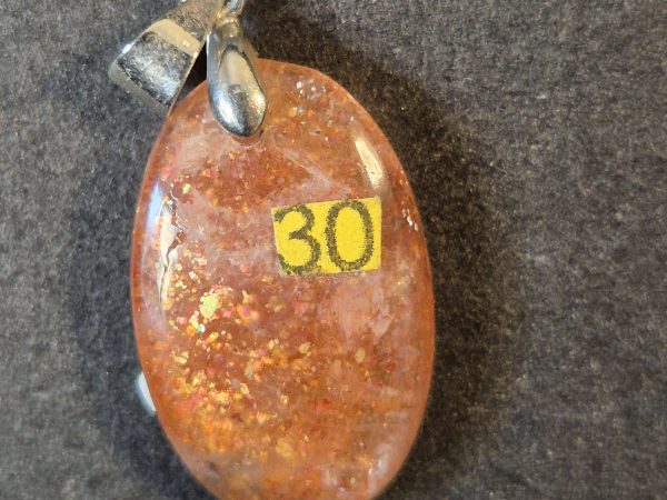 Pierre de soleil pendentif oval