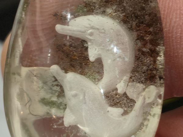 Dauphins sculptés Cristal