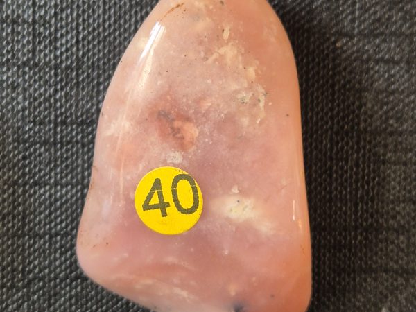 Opale Rose percée polie