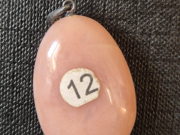 Opale Rose ovale argent