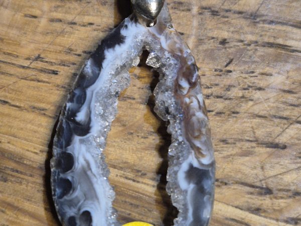 Agate géodinhos pendentif