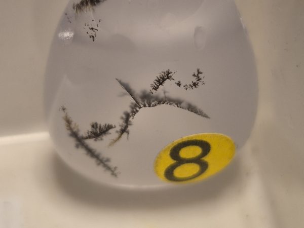 Agate dentrite goutte percée