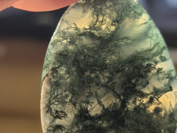 Agate mousse goutte percée