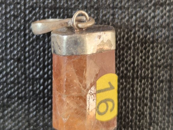 Topaze marron serti argent