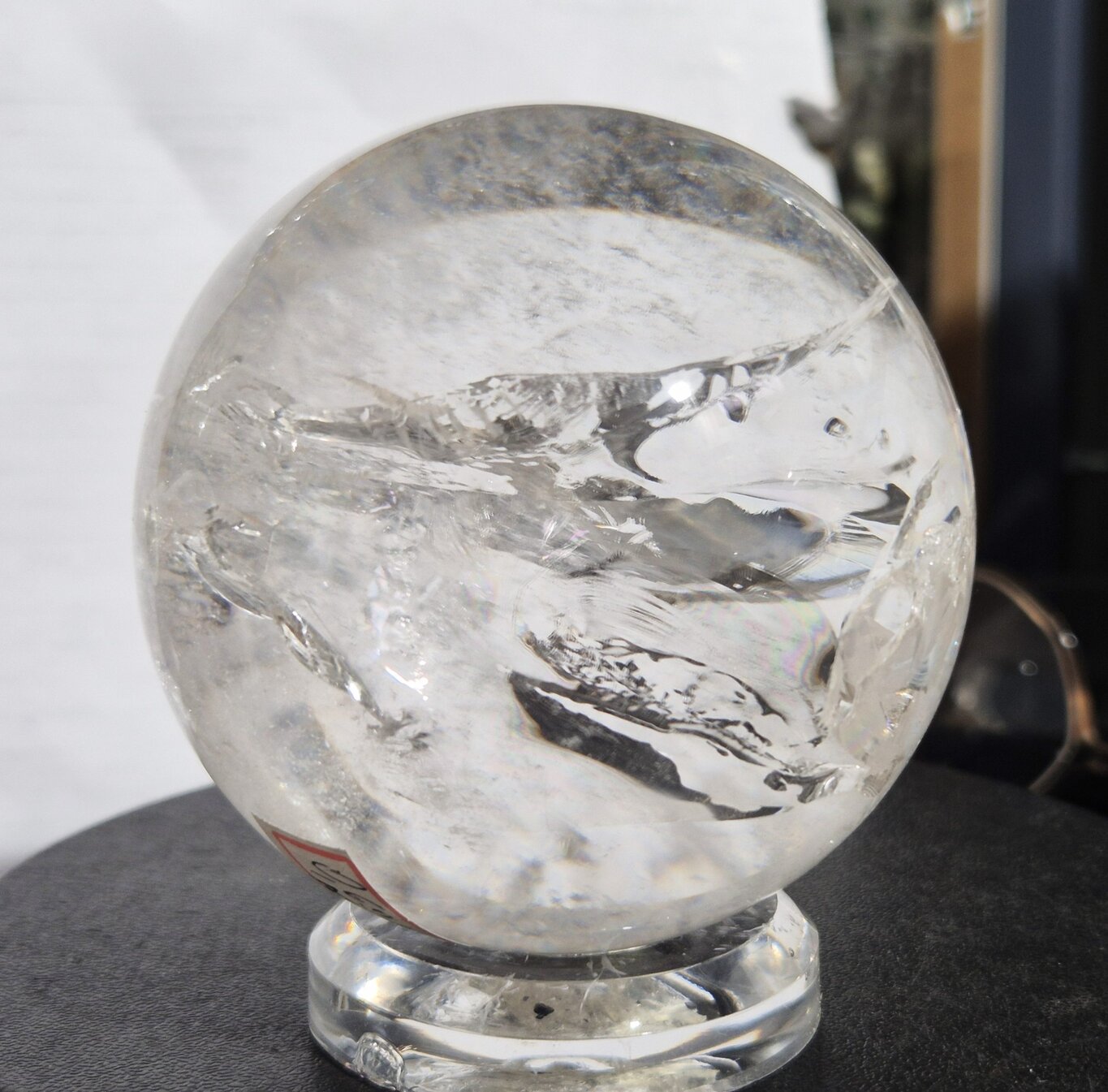 Sphère cristal de roche limpide