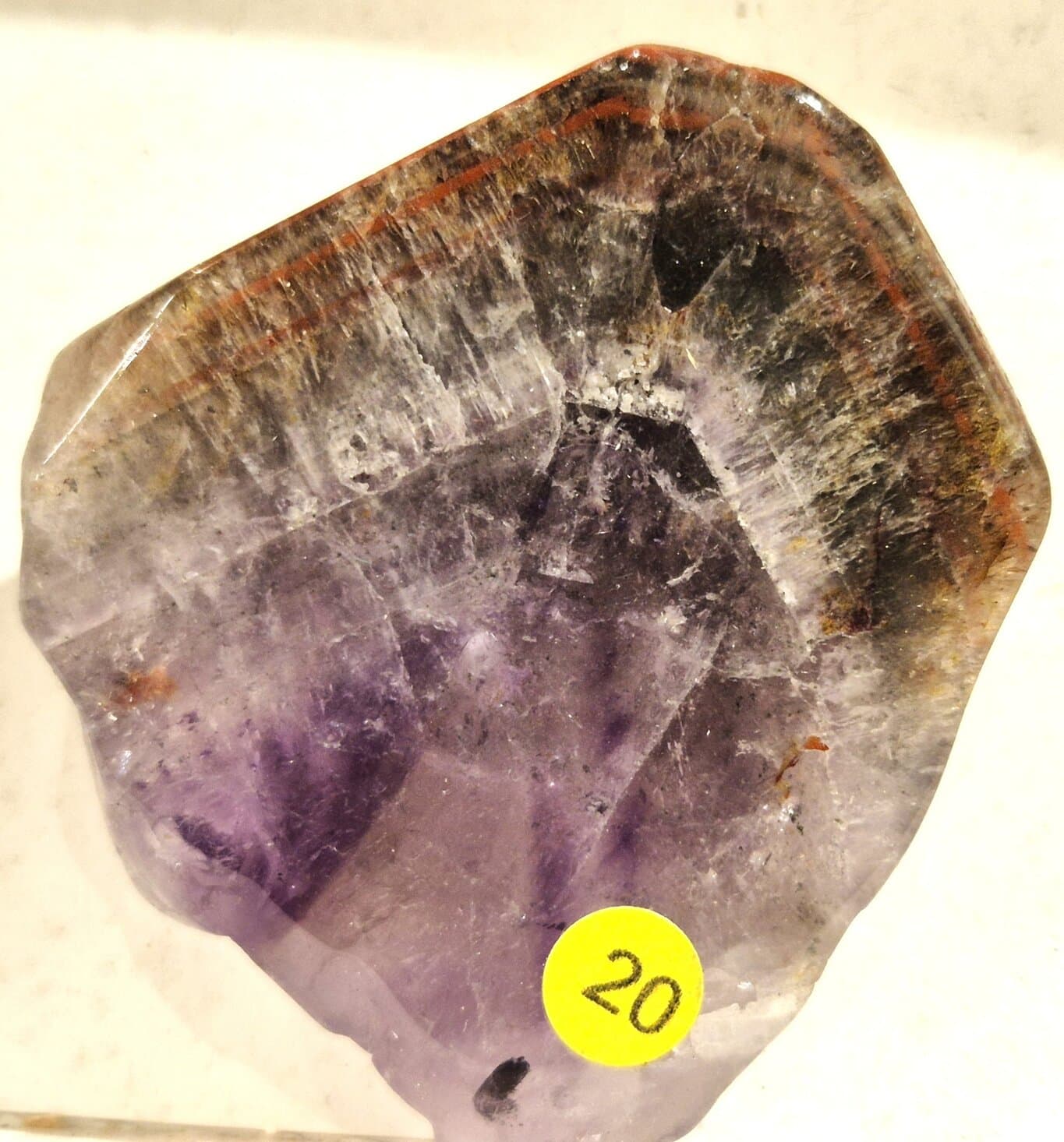 Améthyste Auralite section polie