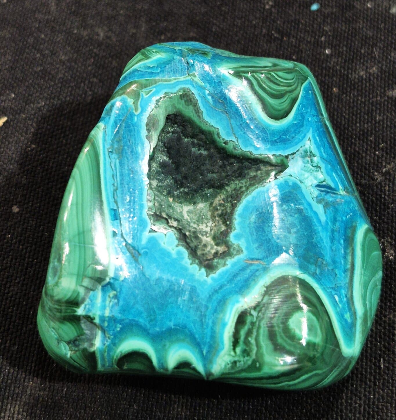 Chrysocolle Malachite polis n5