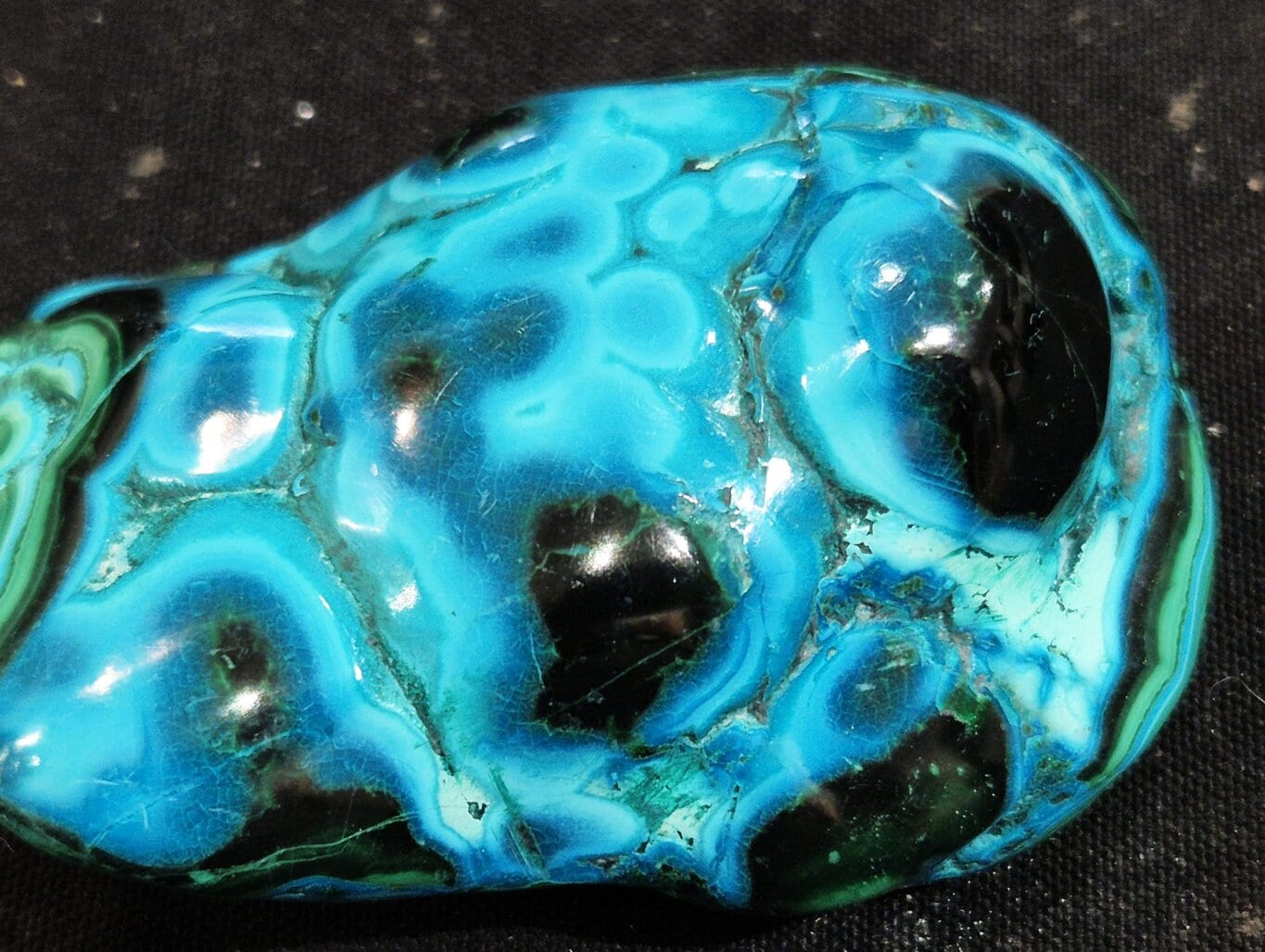 Chrysocolle Malachite poli n1