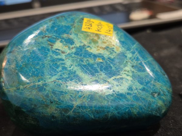 Chrysocolle galet poli
