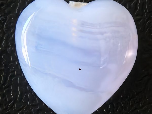 Calcédoine bleue coeur