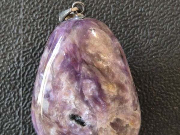 Charoite ovale argent