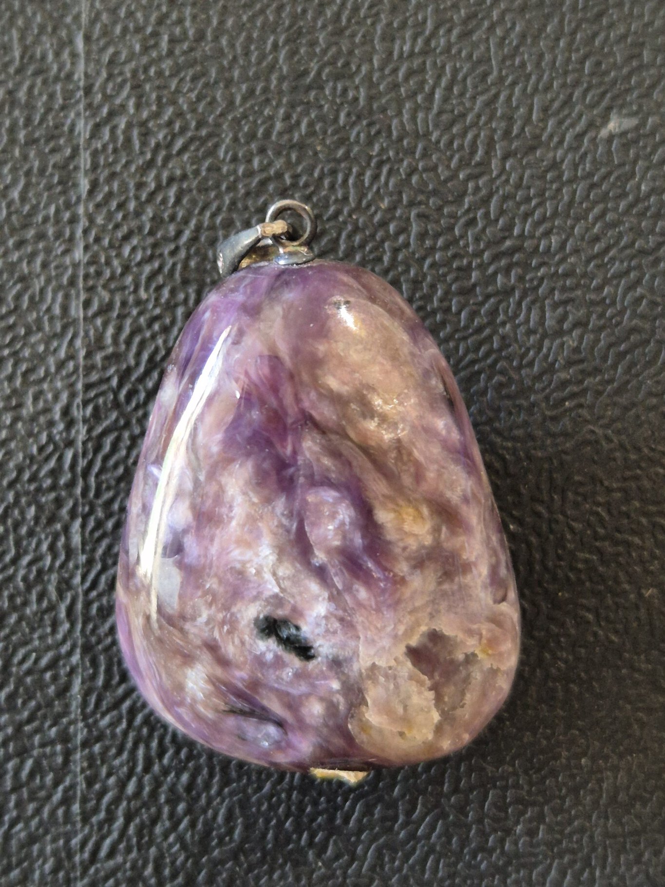 Charoite ovale argent