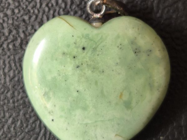 Chrysoprase pendentif coeur