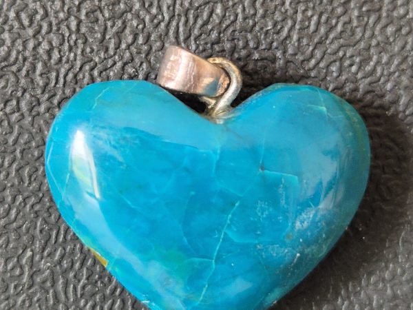 Chrysocolle coeur argent
