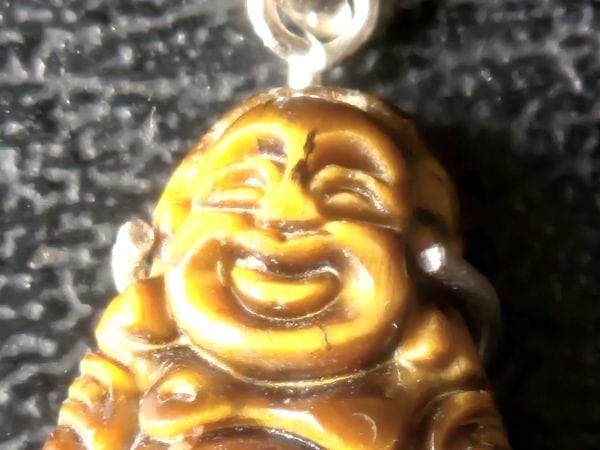 Bouddha œil de tigre argent