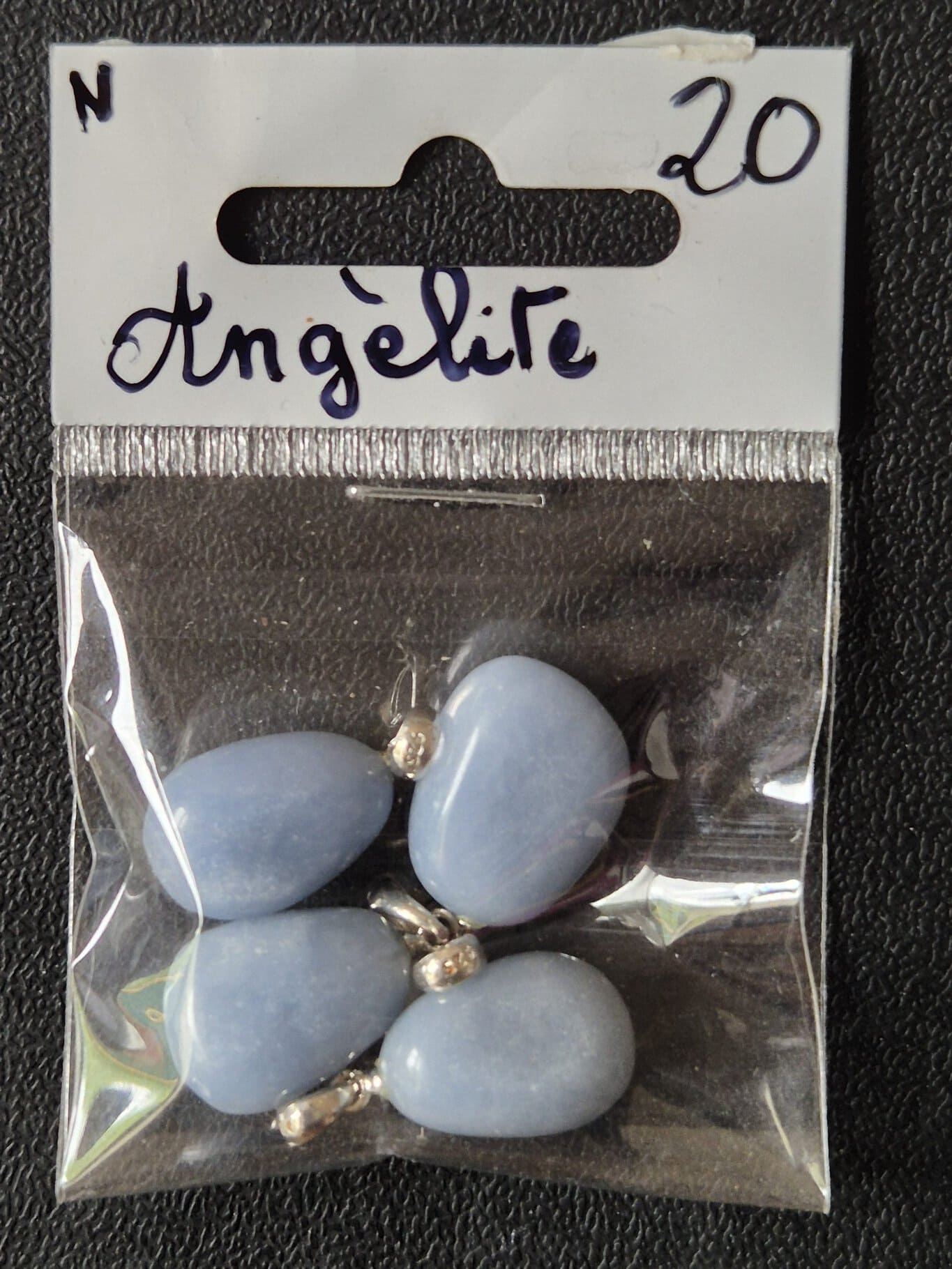 Angélite 4 pendentifs argent