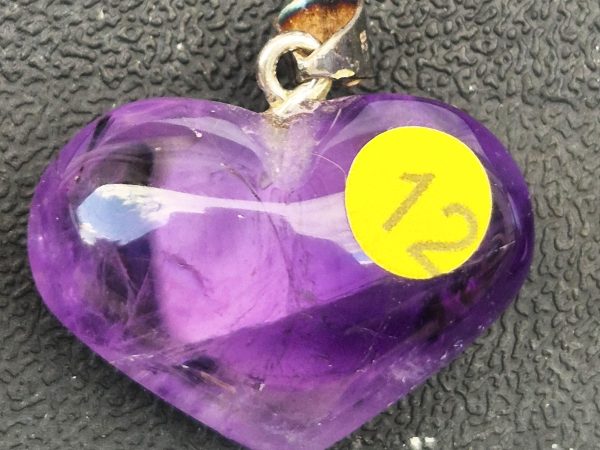Améthyste Brésil coeur argent