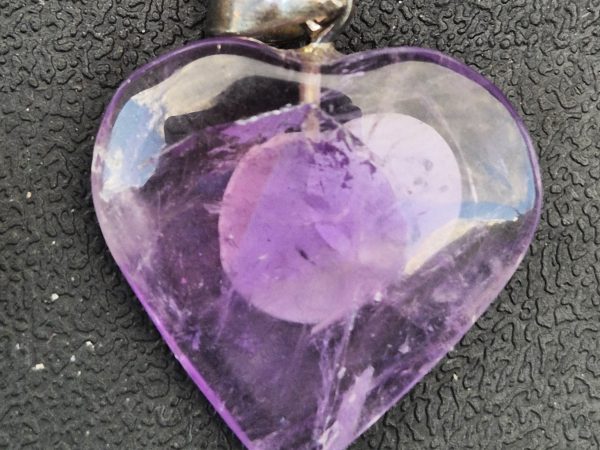 Améthyste Brésil coeur bélière