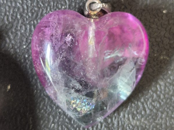 Fluorite violette coeur